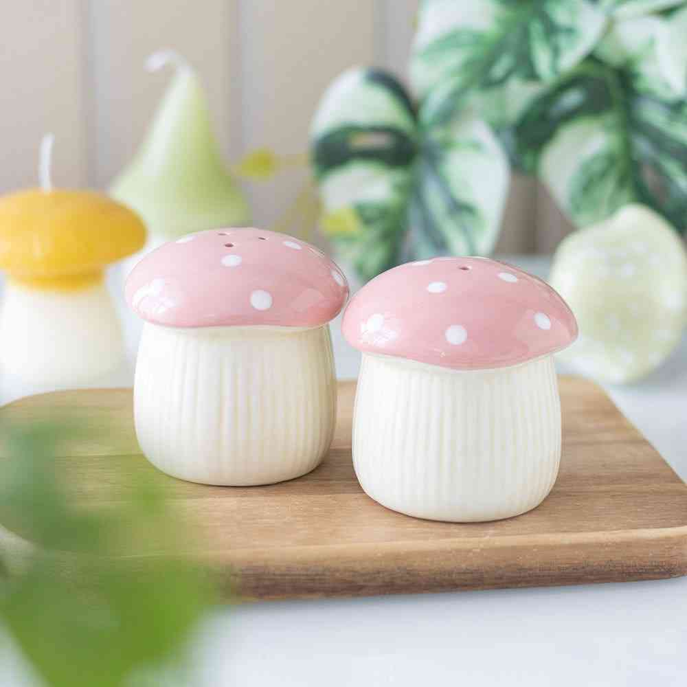 Something Different - Pink Mushroom Salz- und Pfefferstreuer - Mehrfarben